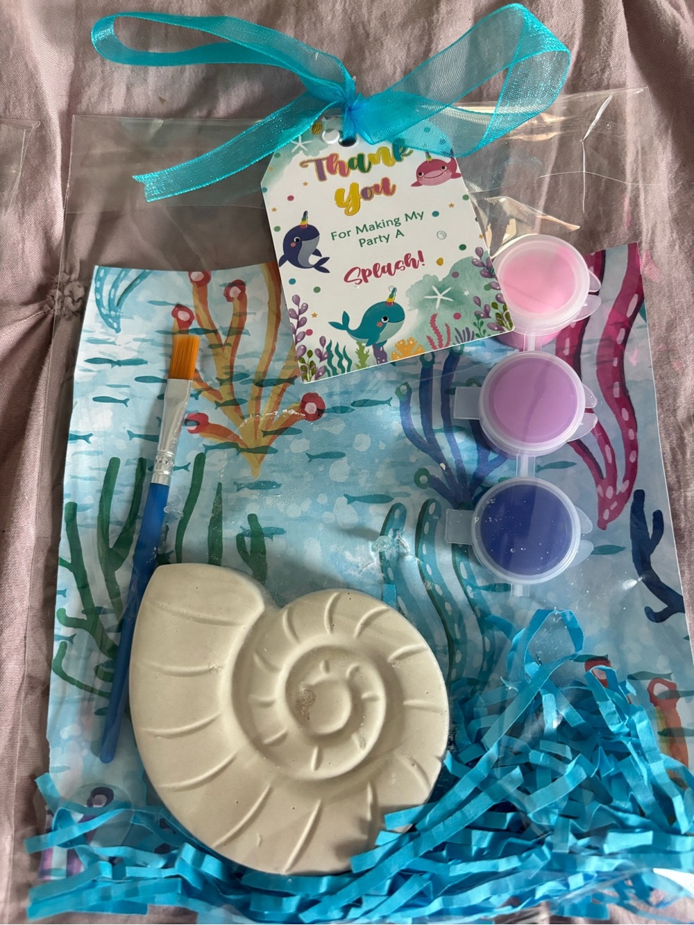 Kids Paint-Your-Own Seashell Kit – Blue